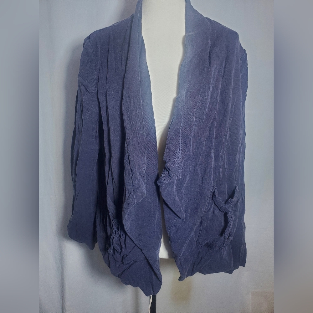 NWOT Dark Blue Women’s Coldwater Creek Classic Cardigan Jacket Size XL (18)